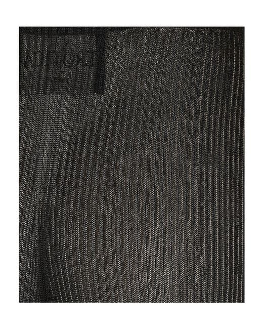 Dondup Black Ribbed-Knit Leggings