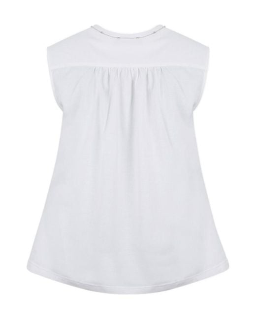 Fabiana Filippi White V-Neck Overshirt