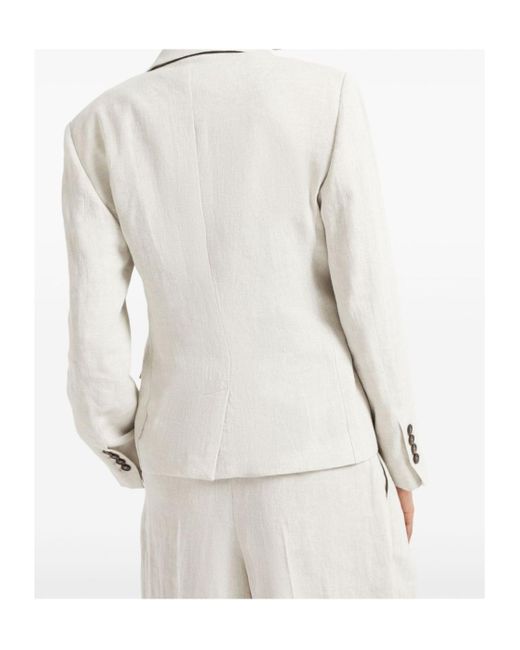 Brunello Cucinelli White Sparkling Jacket