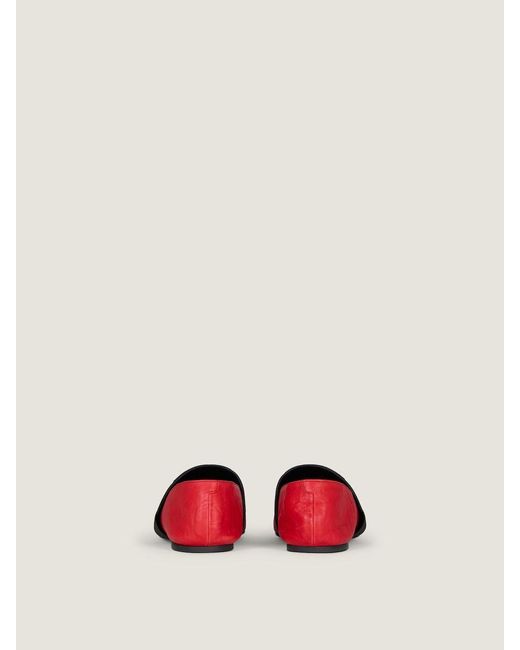 Givenchy Red Sliced Square Ballerinas