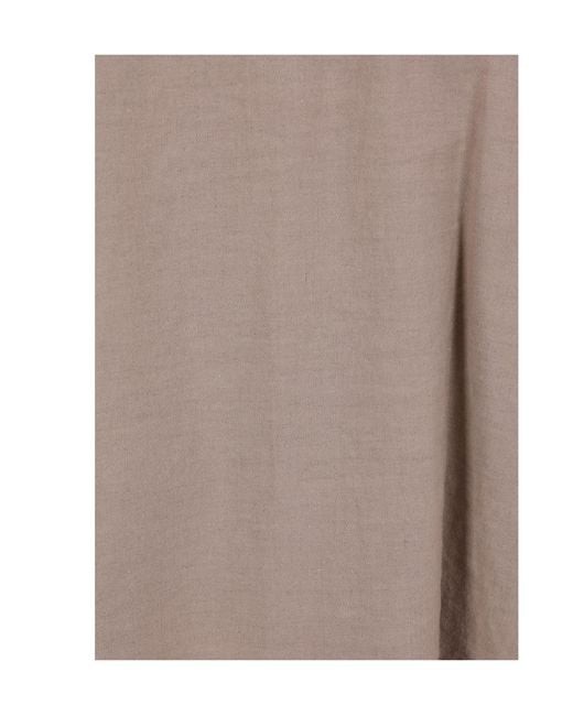 Yohji Yamamoto Brown C/Li Poplin Midi Skirt
