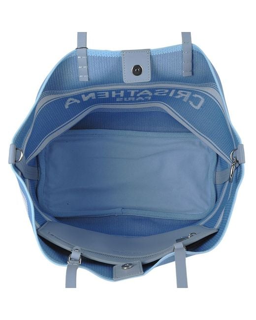 Crisathena Blue Large Double Handle Shoulder Bag