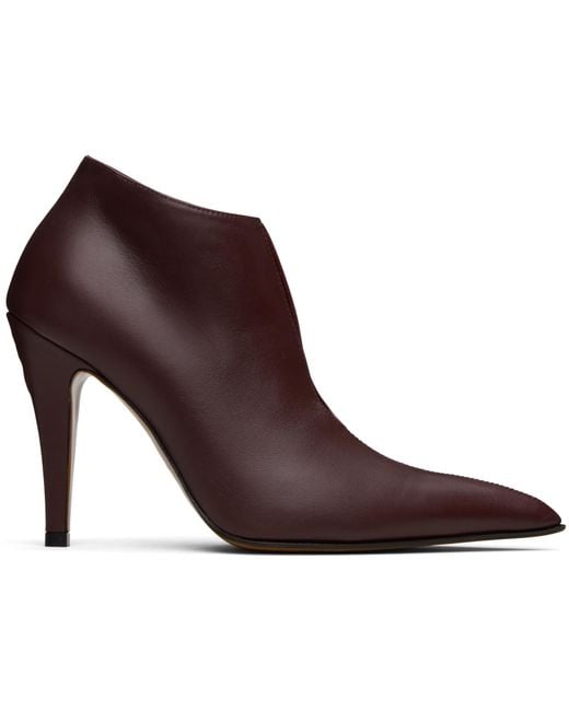 McQueen Brown Pointed-Toe Heeled Pumps