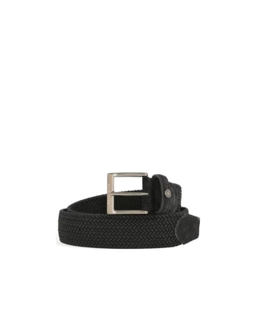 Paul & Shark Black Buckle Belt for men