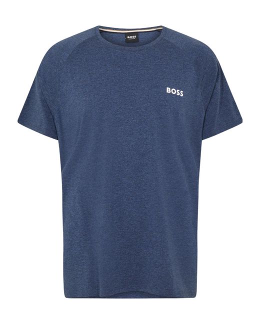 Boss Blue Solid Color Minimalist T-Shirt for men