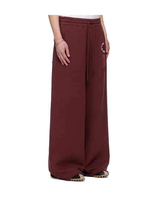 Lu'u Dan Purple Bruce Lee X Collaboration Gym Drawstring Sweatpants for men