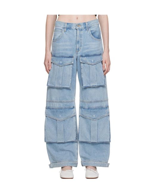 Agolde Blue Five Pocket Denim Trousers