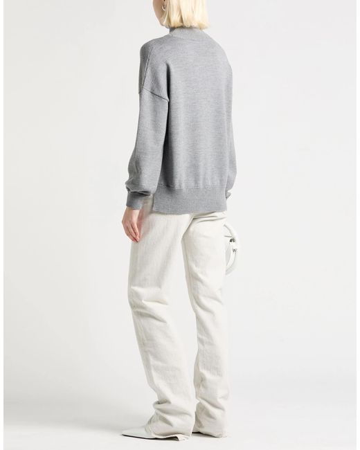 Dolce & Gabbana Gray Knitted Turtleneck Sweater