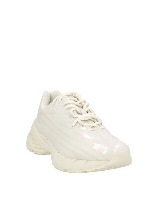 DIESEL White Minimalist Color Matching Low-Top Casual Shoes