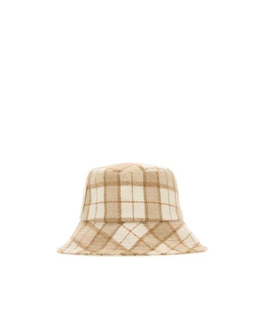 Helen Kaminski Natural Clarion Checked Bucket Hat