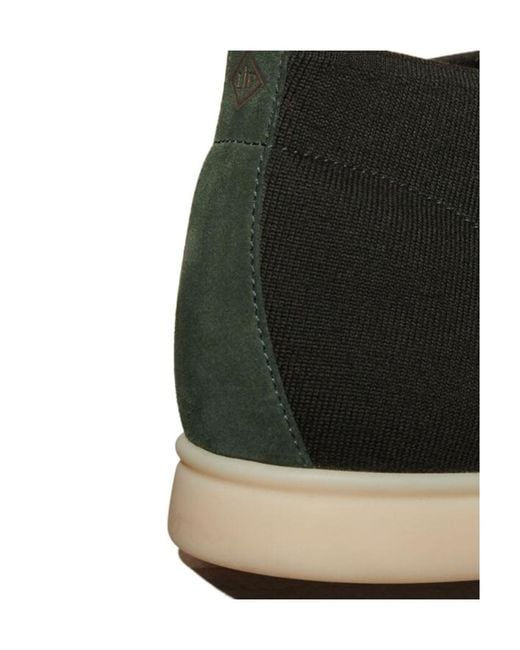 Loro Piana Black Open Walk Open Knit Walking And Ankle Boots for men