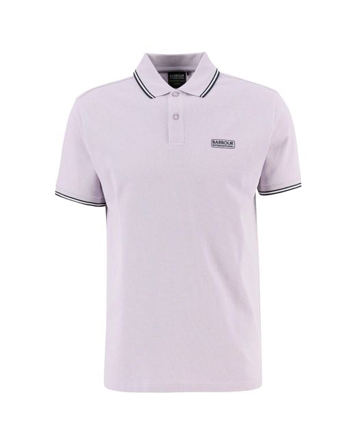 Barbour Purple Evan Logo Polo Shirt for men