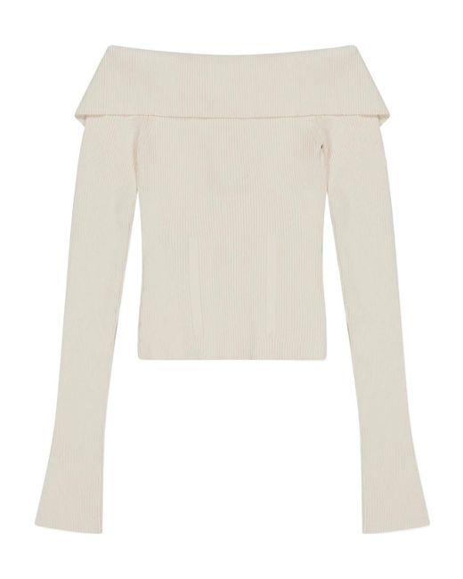 Zimmermann White Rebellion Bandeau Knitted Cardigan