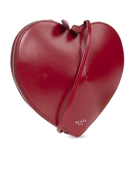 Alaïa Red Alaïa Le Coeur Heart-Shape Crossbody Bag