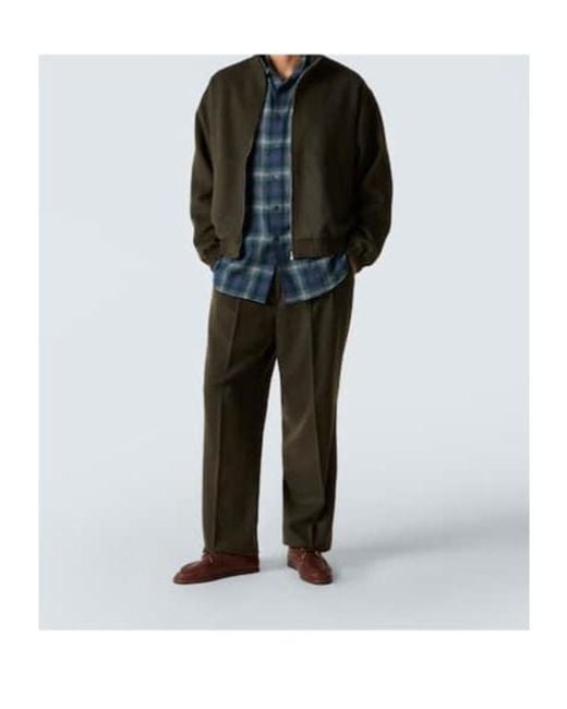 Auralee Gray Camel Hair Flannel Straight Pants for men