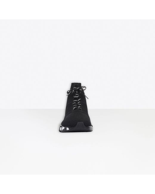 Balenciaga White Speed Lace-Up Sneakers for men