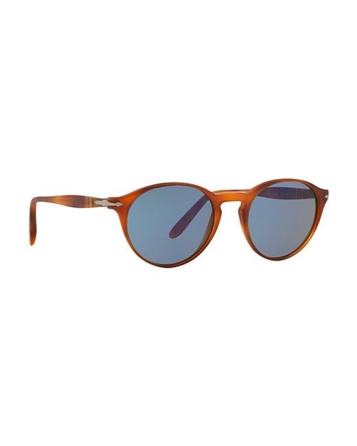 Persol Blue Round Frame Sunglasses for men