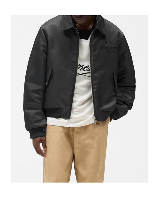 PUMA Gray X Represent Logo Embroderied Bomber Jacket for men
