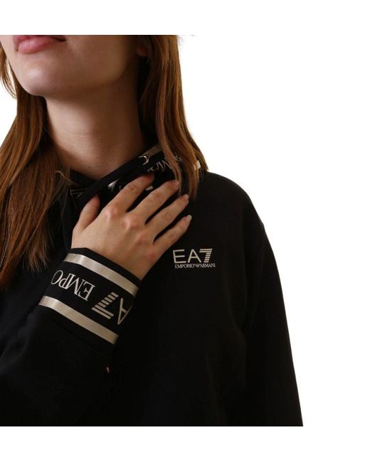 EA7 Black Core Logo Print Tracksuit