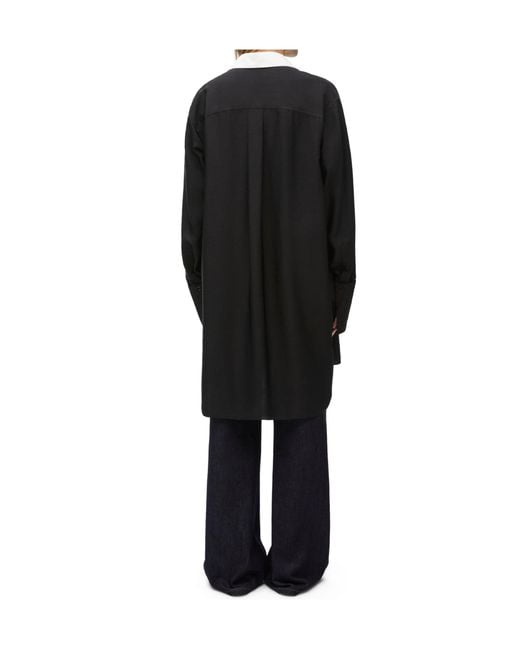 Loewe Black Anagram Embroidered Shirt Dress