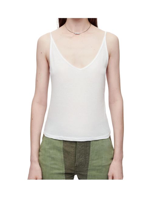 Re/done White Hanes Translucent Vest