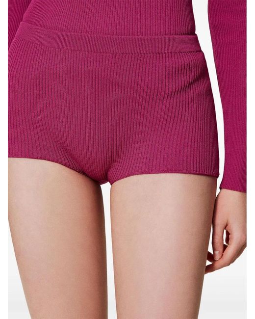 Twinset Pink Knitted Shorts