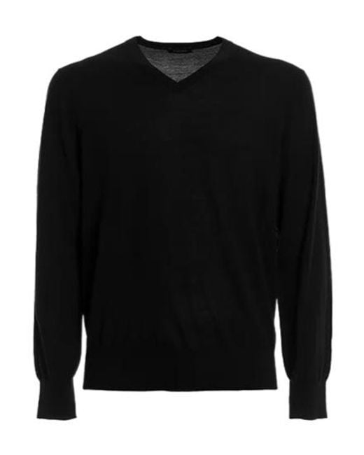 Zegna Black Round Neck Sweater for men