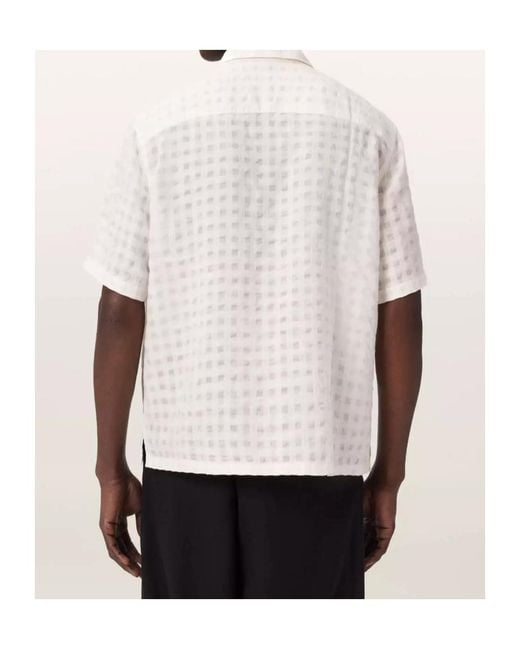 AllSaints White Aubrey Short-Sleeve Hawaiian Shirt for men