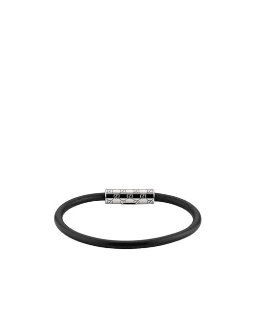 Gucci White Bracelet With Gg Detail for men