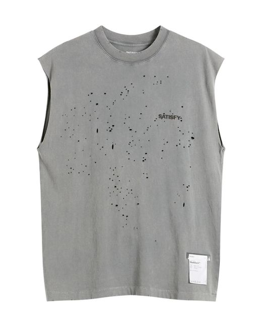 Satisfy Gray Crew Neck Vest for men