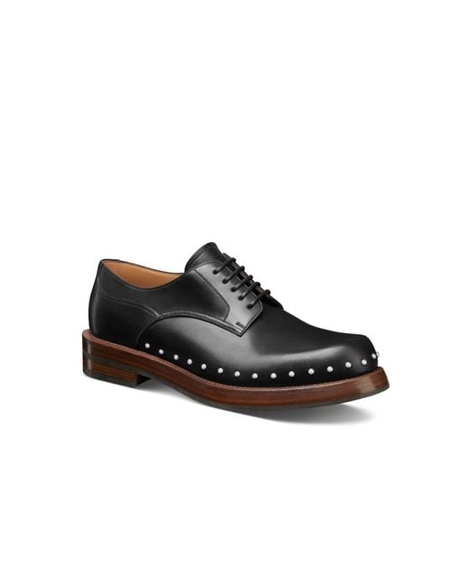 Dior Black Homme Carlo Studded Derby Shoes for men