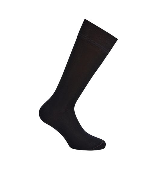 Zegna Black Cotton Socks for men