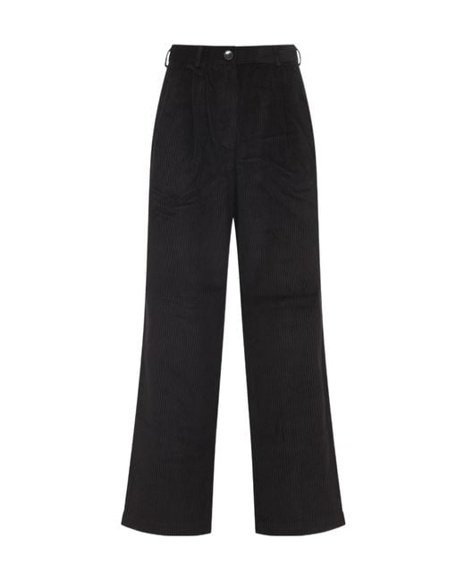 Frankie Shop Black Button Corduroy Trousers