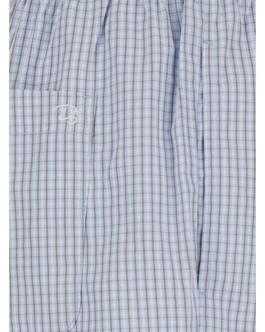 DUNST Blue Pajama String Check Pants