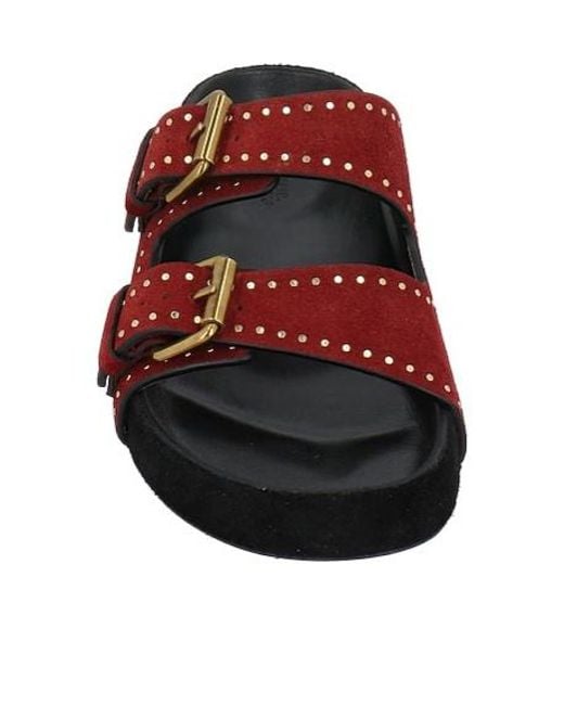 Isabel Marant Red Plain Colour Sandals