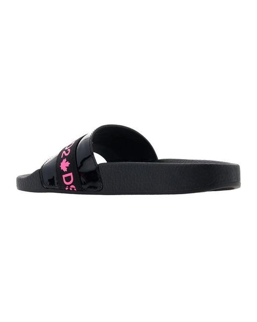 DSquared² Multicolor Logo Strap Slippers