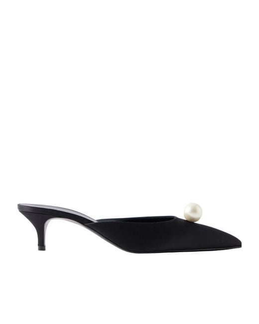 Magda Butrym Black Embellished Pointed-Toe Mules