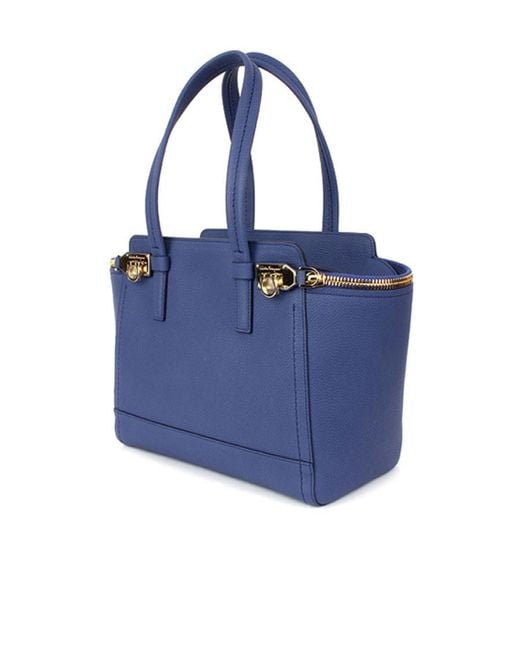 Ferragamo Blue Logo Detail Handbag