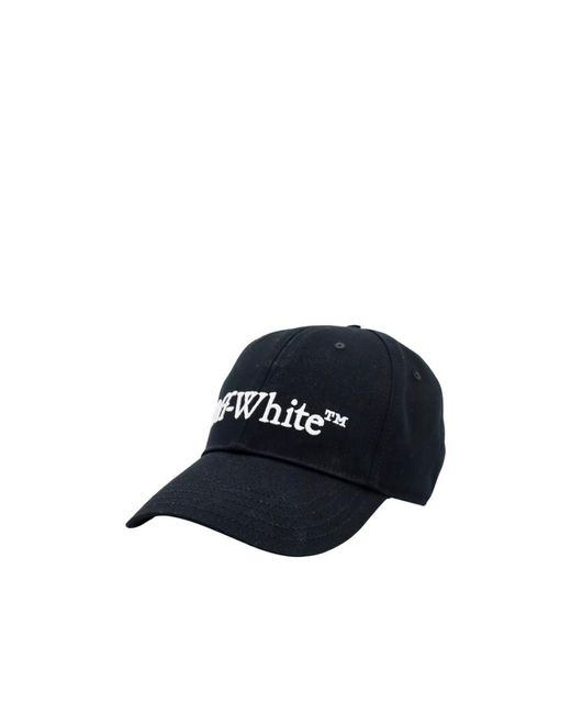 Off-White c/o Virgil Abloh Black Logo Embroidered Curved Peak Baseball Cap for men