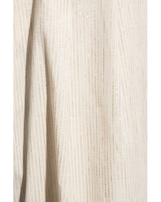 Amiri White Pleat Front High-Waist Wide-Leg Trousers for men