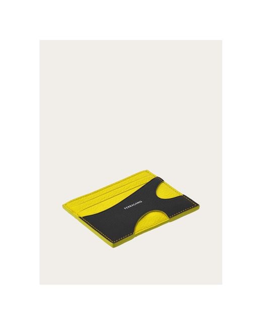 Ferragamo Yellow Logo Clip for men