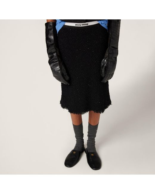 Miu Miu Black Button-Up Cropped Jacket