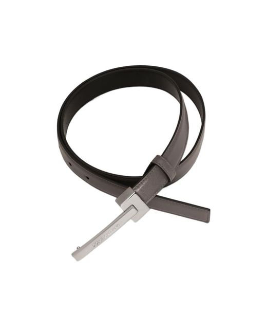Dolce & Gabbana White Logo Detailed Buckled Belt for men