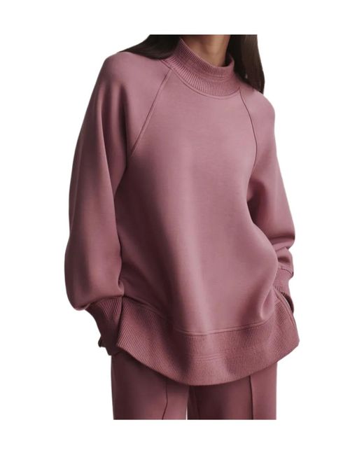 Varley Purple Raglan Boyfriend Sweatshirt