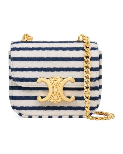 Celine Mini Chain Claude in Blue | Lyst