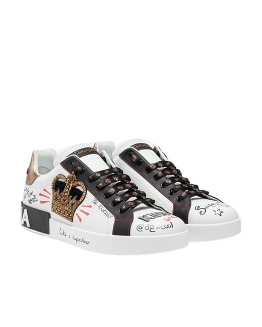 Dolce & Gabbana Multicolor Portofino Printed Sneakers for men