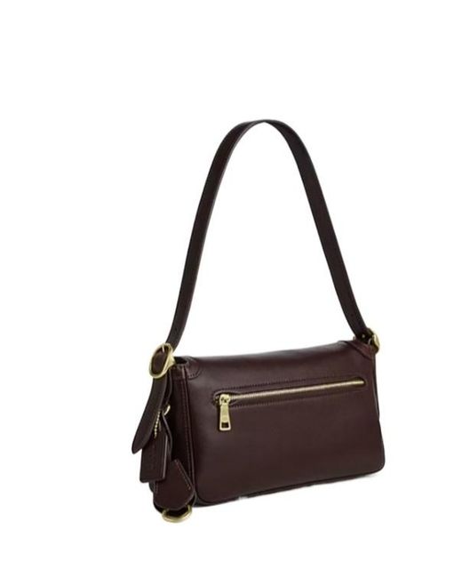 COACH Brown Etta Small Flap Handbag