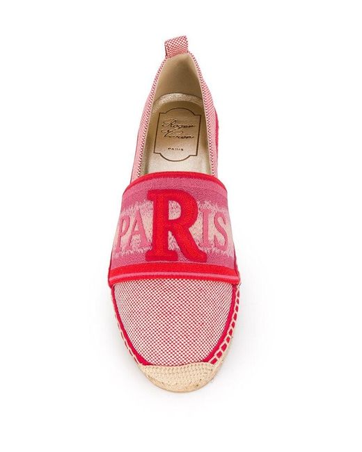 Roger Vivier Pink Loves Paris Espadrilles