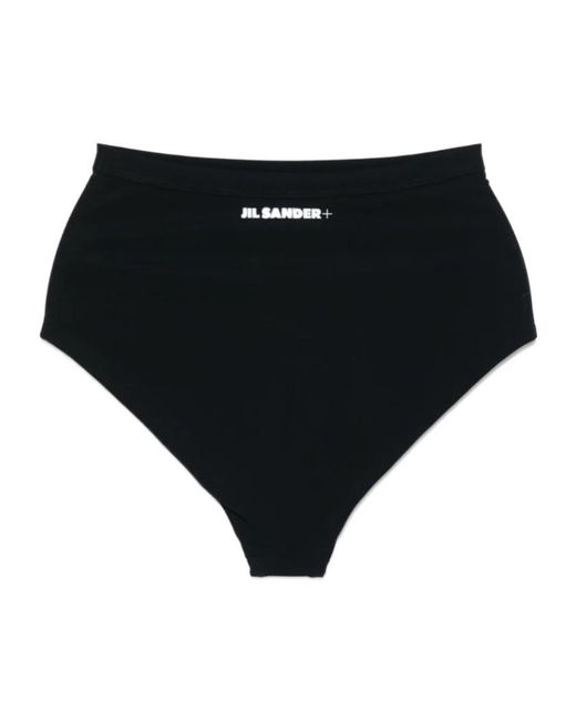 Jil Sander Black Logo-Print Bikini Bottoms