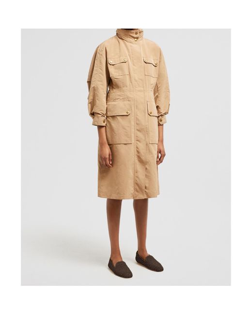 Moncler Natural Nantes Pocket Detailed Parka
